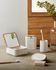 Elora white and beech soap dish
