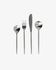 Crisps rounded handle 16-piece silvery cutlery set