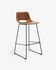 Brown synthetic leather Zahara barstool height 76 cm