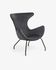 Grey velvet Chleo armchair