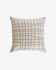 Saori 100% organic cotton (GOTS) striped cushion cover in black and yellow 45 x 45 cm