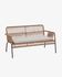 Samanta 2-seater cord sofa in beige 133 cm