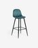 Turquoise fabric Nolite barstool height 75 cm