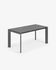 Extendable table Axis 160 (220) cm gray glass graphite legs