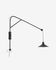 Eleazar metal wall sconce with black painted finish