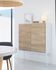 Marielle sideboard made from ash wood with white lacquer 107 x 140 cm