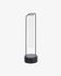 Mash black glass and metal vase 31,5 cm