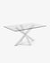 Argo table 180 cm glass white legs