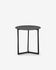 Black Raeam side table made with tempered glass and steel in black finish Ø 50 cm