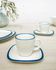 Odalin porcelain cup and saucer in blue and white