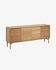 Lenon oak wood sideboard 200 x 86 cm FSC MIX Credit
