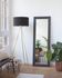 Ikia metal floor lamp with brass finish