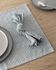 Imalay set of two cotton and linen napkins in grey