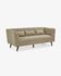 Saffron 3-seater sofa in brown 200 cm