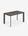 Axis porcelain extendable table in Iron Moss finish with anthracite steel legs 140(200)cm