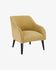 Bobly armchair in mustard corduroy with wenge finish legs