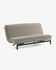 Eveline sofa bed in beige with a metal frame 195 cm