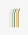 Gillia set of 6 multicolour glass reusable straws