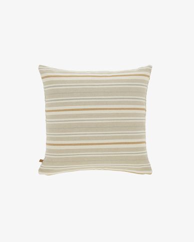 Sydelle striped brown cushion cover 45 x 45 cm