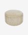 Lillii round PET pouffe in beige Ø 70 cm