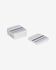 Tahina set of 4 coasters in white marble with black stripes