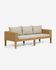 Giana solid acacia wood 3-seater rattan sofa 193 cm (100% FSC)