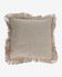 Delcie cushion cover in beige with jute fringe 60 x 60 cm