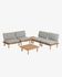 Viridis 4 armchairs and 2 tables set FSC 100%
