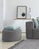 Large grey corduroy Wilma pouf Ø 70 cm