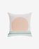 Glendale beige cushion cover with circle in multicolour pattern 45 x 45 cm