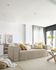 Blok 2-seater sofa with removable covers in beige linen 210 cm
