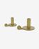 Adabella set of 2 gold-coloured aluminium candle holders 6 cm and 8 cm