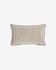 Celmira 100% cotton cushion cover in beige with grey embroidery 30 x 50 cm