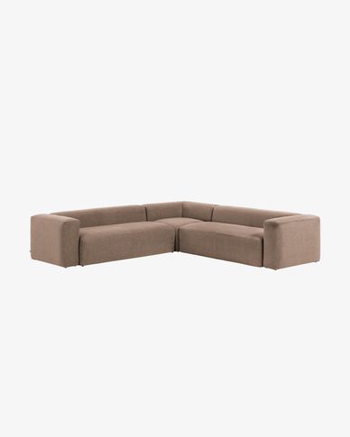 Blok 6-seater corner sofa in pink 320 x 320 cm
