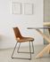 Zahara brown chair with steel legs with black finish