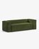 Blok 2-seater sofa in thick green corduroy 210 cm