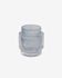Florentine transparent and light blue glass candleholder