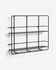 Najat shelves in steel with black finish 75 x 60 cm