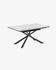 Theone porcelain extendable table in white and black steel legs 160 (210) x 90 cm