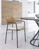Maureen chair with oak veneer in natural finish and metal in black finish