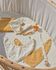 Yamile set of 2 mini towels organic cotton GOTS in mustard and beige multicoloured leaves