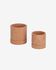 Janaina set of two terracotta planters, Ø 18 cm and Ø 12 cm