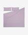 Dileta duvet cover, sheet & pillowcase set in lilac GOTS-certified cotton 180 x 200 cm