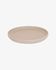 Shun flat plate in beige porcelain
