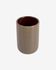 Berdolina brown ceramic toothbrush holder