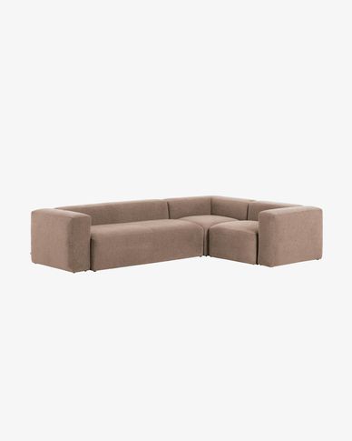 Blok 4-seater corner sofa in pink 320 x 230 cm