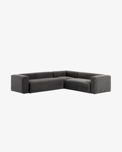 Blok 5-seater corner sofa in grey 320 x 290 cm