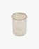 Christell gold glass toothbrush holder