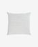 Maialen 100% linen cushion cover with white squares and black grid 45 x 45 cm