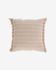Sweeney 100% cotton cushion cover with beige and white stripes 45 x 45 cm